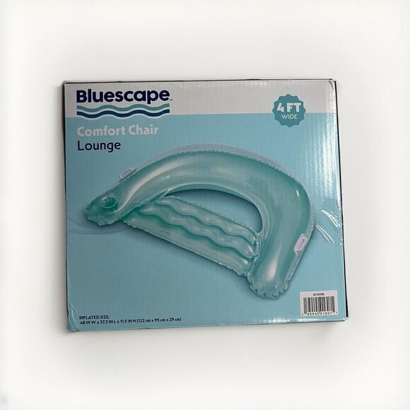 Inflatable Comfort Chair Lounge Pool Float, Teal, Age 14 & Up, Unisex - Picture 2 of 4